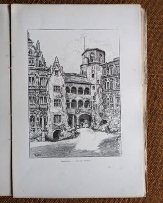 Libro antico con stampe francesi