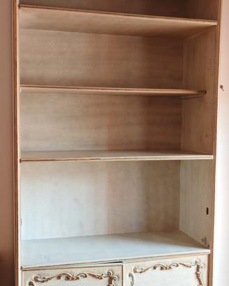 libreria madia in legno stile veneziano 