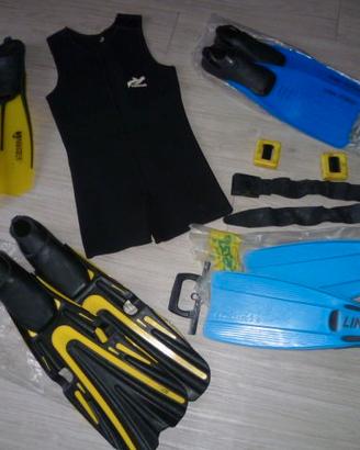 Sub nuoto snorkeling Mutini maschere pinne