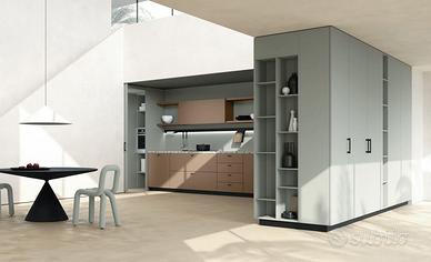 Cucina su Disegno 3 Colonne Top HPL L. 440cm