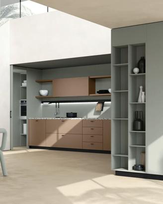 Cucina su Disegno 3 Colonne Top HPL L. 440cm