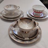 tazze da tè da collezione con piattino da dolce