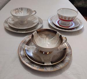 tazze da tè da collezione con piattino da dolce