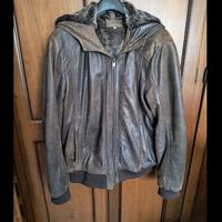 GIUBBOTTO IN PELLE CON CAPPUCCIO