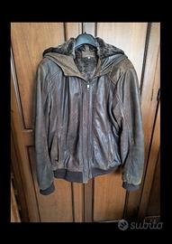 GIUBBOTTO IN PELLE CON CAPPUCCIO