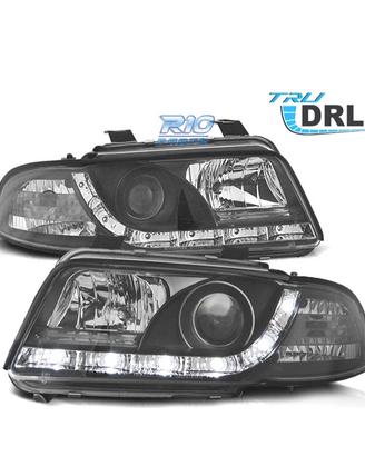 FARI AUDI A4 B5 99-01 LUCE DIURNA REALE SFONDO NER