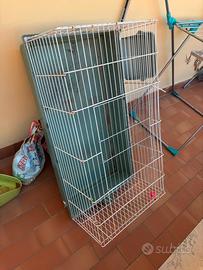 Gabbione con accessori per conigli