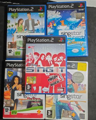 5 giochi PS2 in lotto .SINGSTAR 