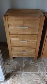 Cassettiera rovere massello