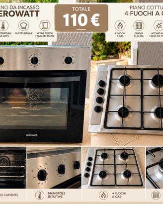 Forno Zerowatt + piano cottura 4 fuochi