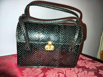 Borsa a mano vintage anni '50/'60 in vera pelle di