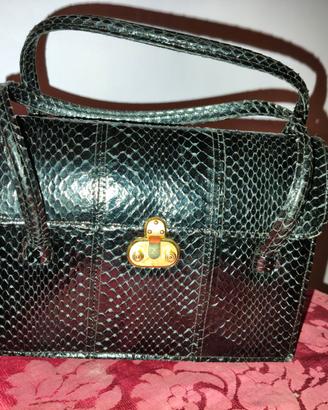 Borsa a mano vintage anni '50/'60 in vera pelle di
