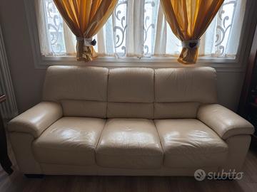 Divano letto 3 posti in pelle Chateau d’Ax