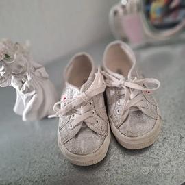 Superga 22 scarpe bambina argento shoes sandali te