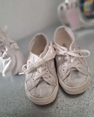 Superga 22 scarpe bambina argento shoes sandali te