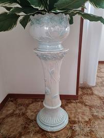Colonna Porta Piante con VasoCeramica Madreperla