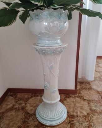 Colonna Porta Piante con VasoCeramica Madreperla