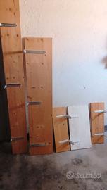 5 mensole legno varie misure