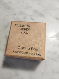 scatola vintage cipria  di fiori Elizabeth Arden