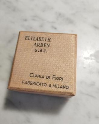scatola vintage cipria  di fiori Elizabeth Arden