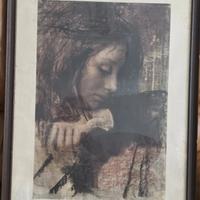 QUADRO-ARTISTA PIETRO ANNIGONI-LITOGRAFIA FIRMATA-