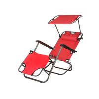 Sedia sdraio pieghevole con para sole