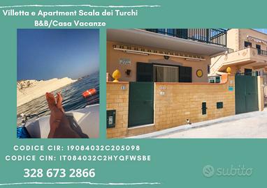 Villetta/Apartment Scala dei Turchi 40 mt dal Mare
