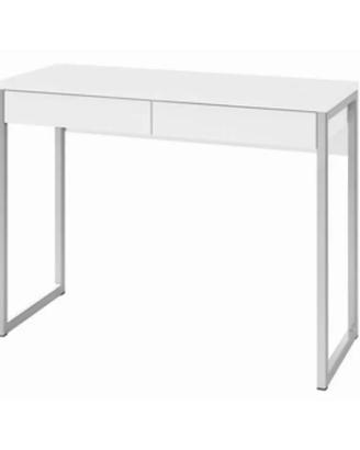 Scrivania bianco laccato cm 102x40x77h