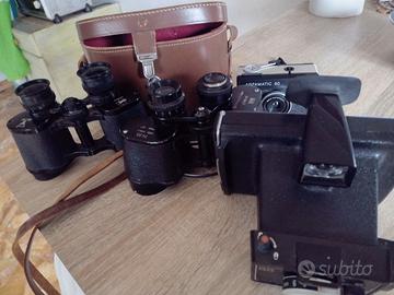 Binocoli e polaroid vintage