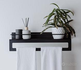 Mensola bagno nero opaco