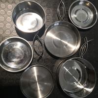 SET CUCINA CAMPEGGIO ACCIAIO