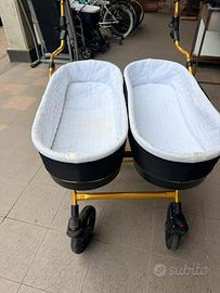 Trio gemellare, passeggino carrozzino