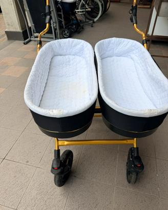 Trio gemellare, passeggino carrozzino