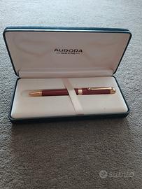 Penna a sfera roller Aurora, rossa finiture dorate