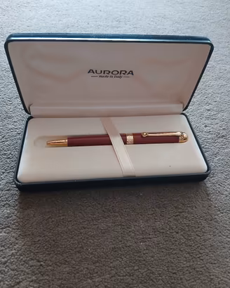 Penna a sfera roller Aurora, rossa finiture dorate