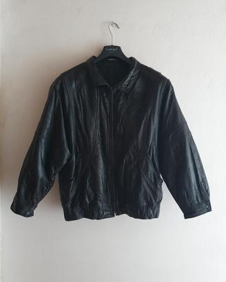 Bomber Vintage in pelle Oversize
