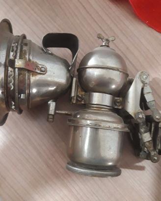 Antica Lampada a Carburo di calcio per moto/bici