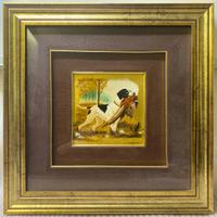 Quadro con cornice su foglia oro zecchino