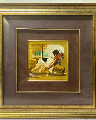Quadro con cornice su foglia oro zecchino