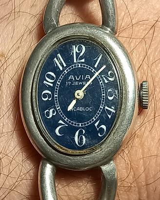 Avia argento 800 orologio donna meccanico vintage 