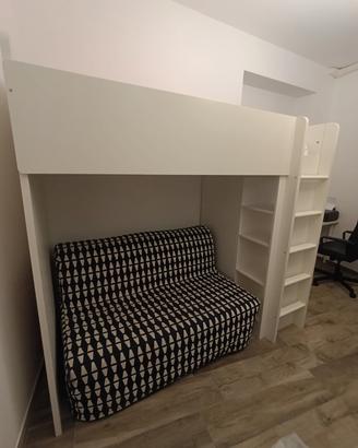 Letto a soppalco IKEA con armadio e scaffali🛏️