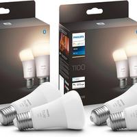 Philips Hue White 4 Lampadine Smart LED, Attacco E