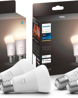 Philips Hue White 4 Lampadine Smart LED, Attacco E