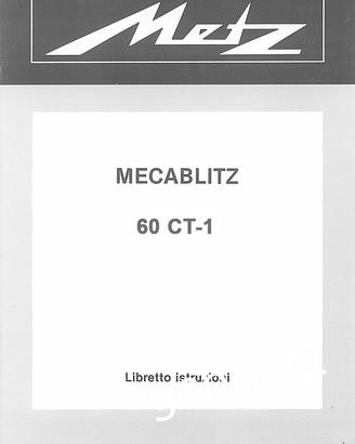 Metz Mecablitz 60 CT-1 - Libretto istruzioni