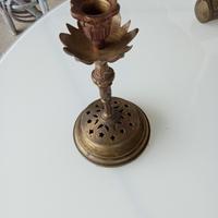 candelabro ottone pieno antico 