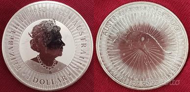 1 Moneta ARGENTO - AUSTRALIA canguro - 9999