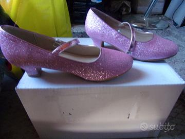 SCARPE DONNA CERIMONIA /BALLO  BRILLANTE ROSA
