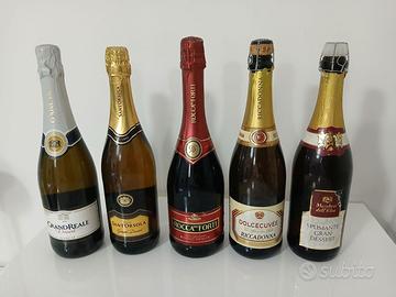 Lotto 5 Bottiglie Spumante Vintage Gancia Riccadon