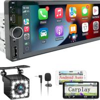 Autoradio 1 Din CarPlay 6.86 touch BT FM retro