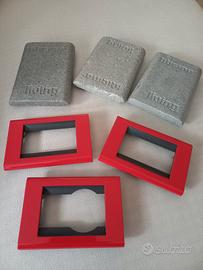 Placche Bticino Living 4713 rosse (2) 4750 (1)